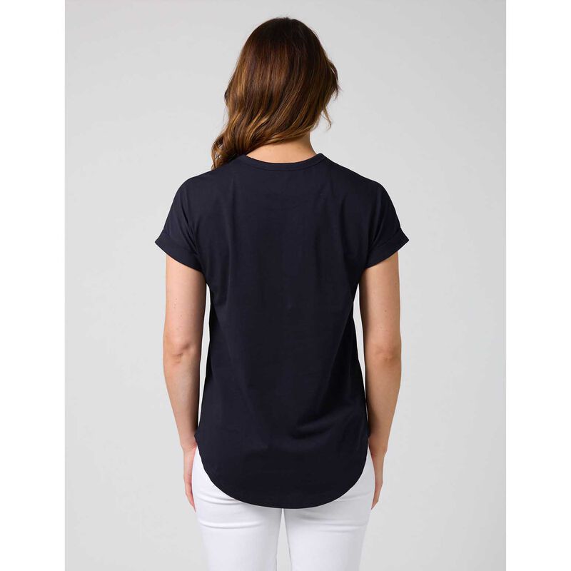Stella + Gemma Soho Tee Leopard Cross Deep Navy image number 1